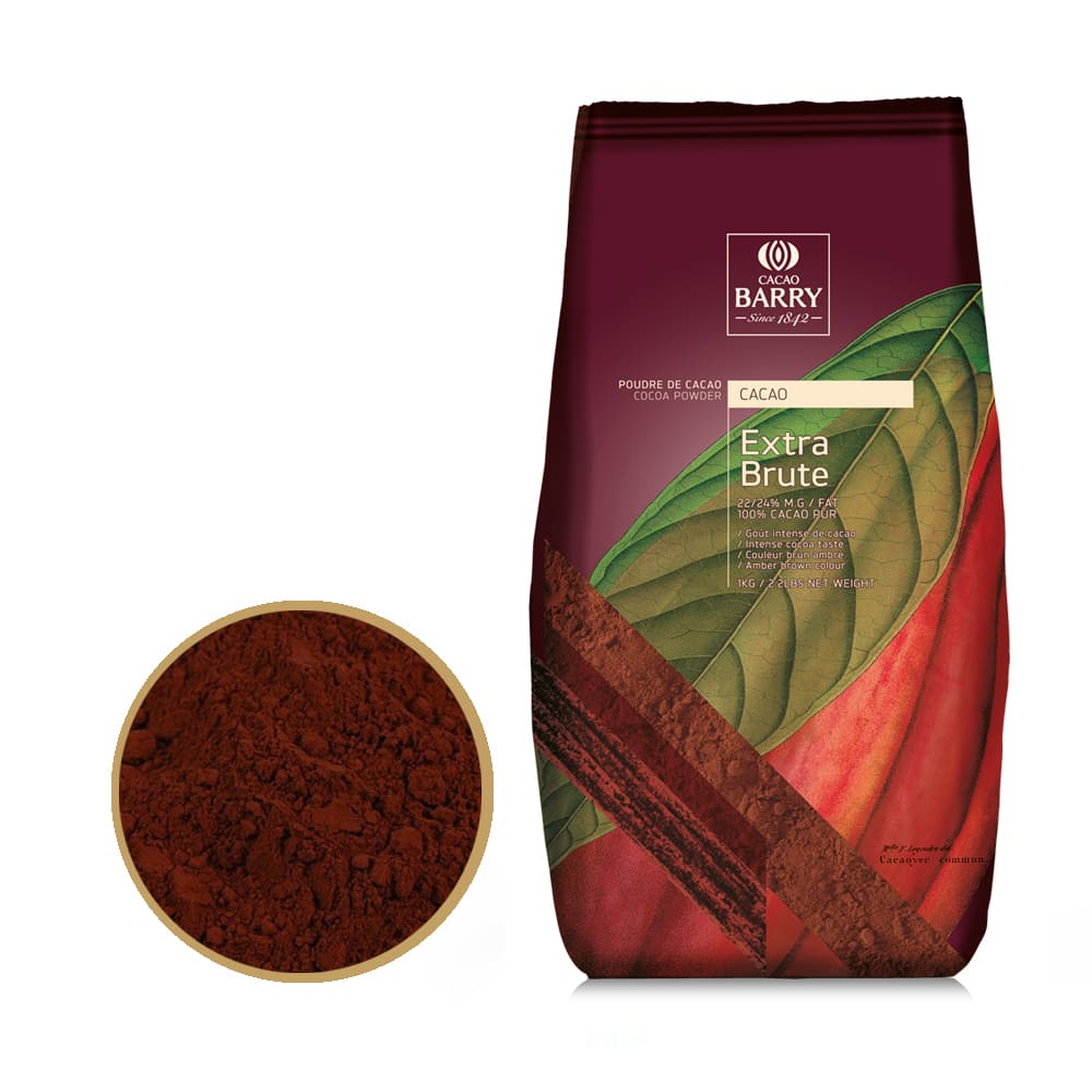 Какао-порошок темно-красный алкализованный "Cacao Barry" EXTRA-BRUTE (Экстра Брют) (ПАЧКА)