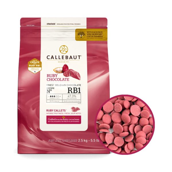 Шоколад рубиновый Callebaut Ruby, 100 г (Каллебаут)