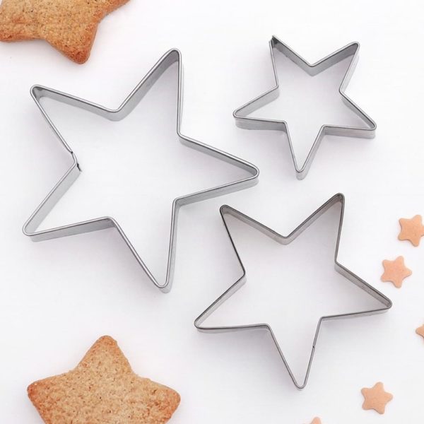 Набор форм для вырезания печенья «Остроконечная звезда», 3 шт, 6,5×5,5×1,5 см