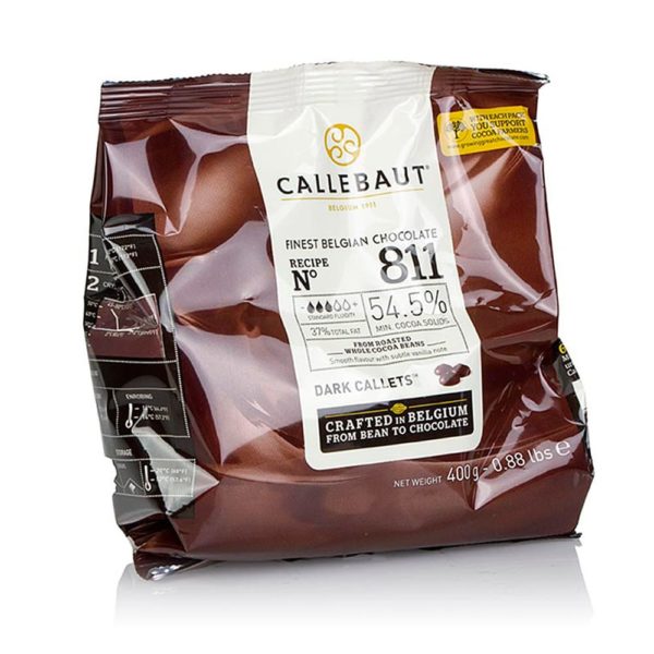 Шоколад темный 54,5% Callebaut, пачка 400 г (Каллебаут)