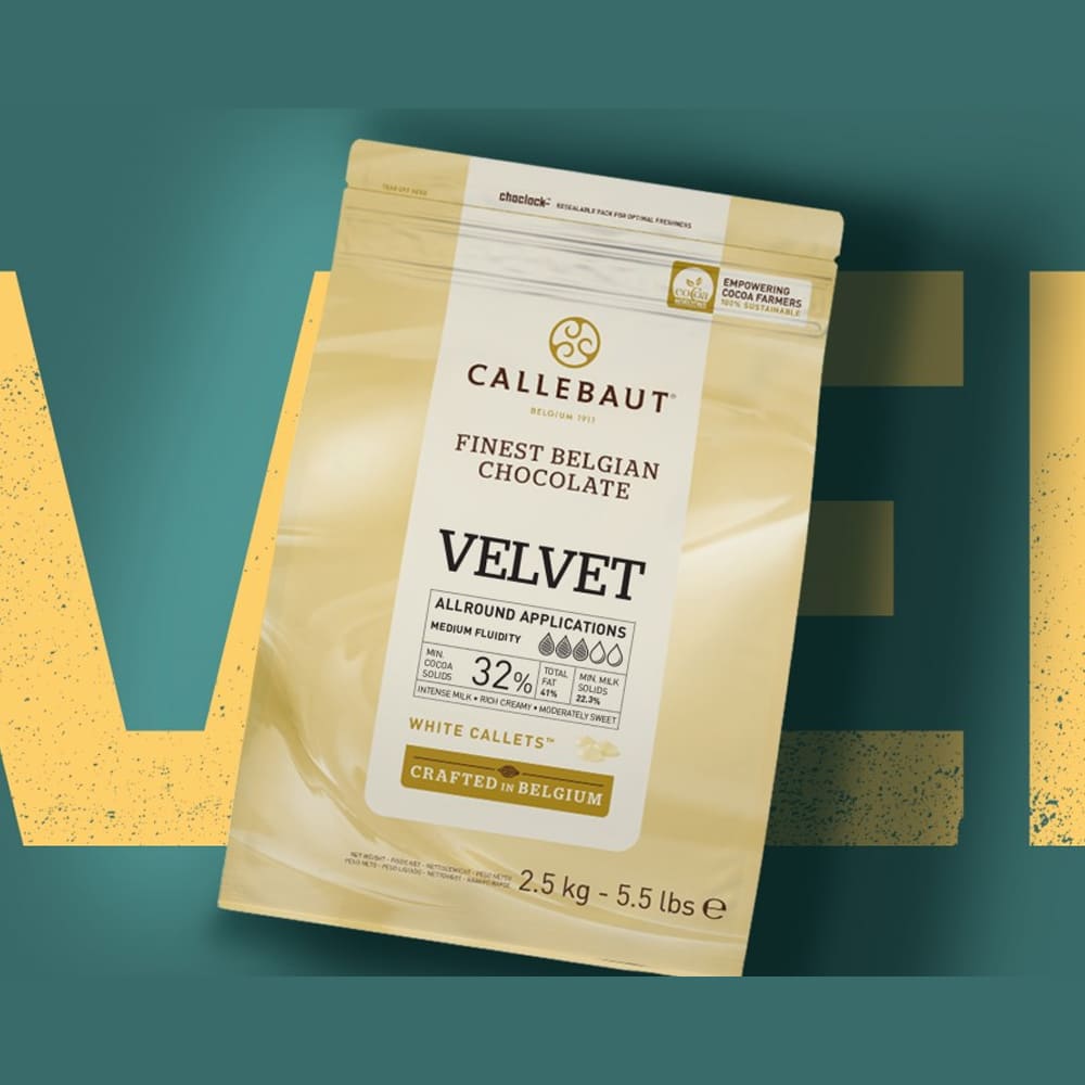 Шоколад белый Velvet Callebaut (ПАЧКА) 2,5 кг (Каллебаут Вельвет)