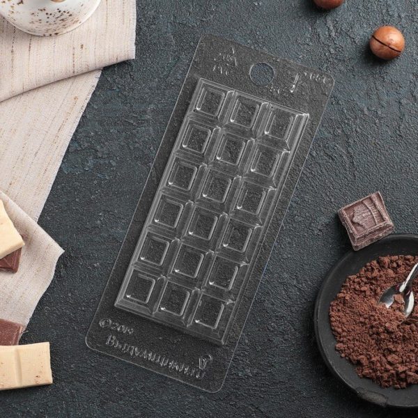 Форма для шоколада «Шоколад традиционный», 7×15×1 см.
