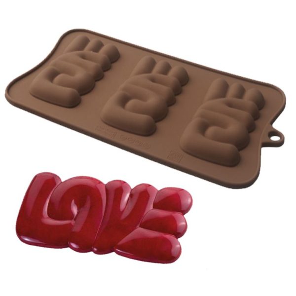 Форма силиконовая для шоколада "Плитка LOVE" (Плитка лав)