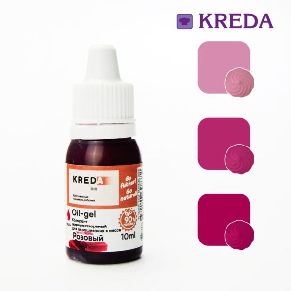 Краситель Kreda Oil 01 розовый жирорастворимый, 10 мл