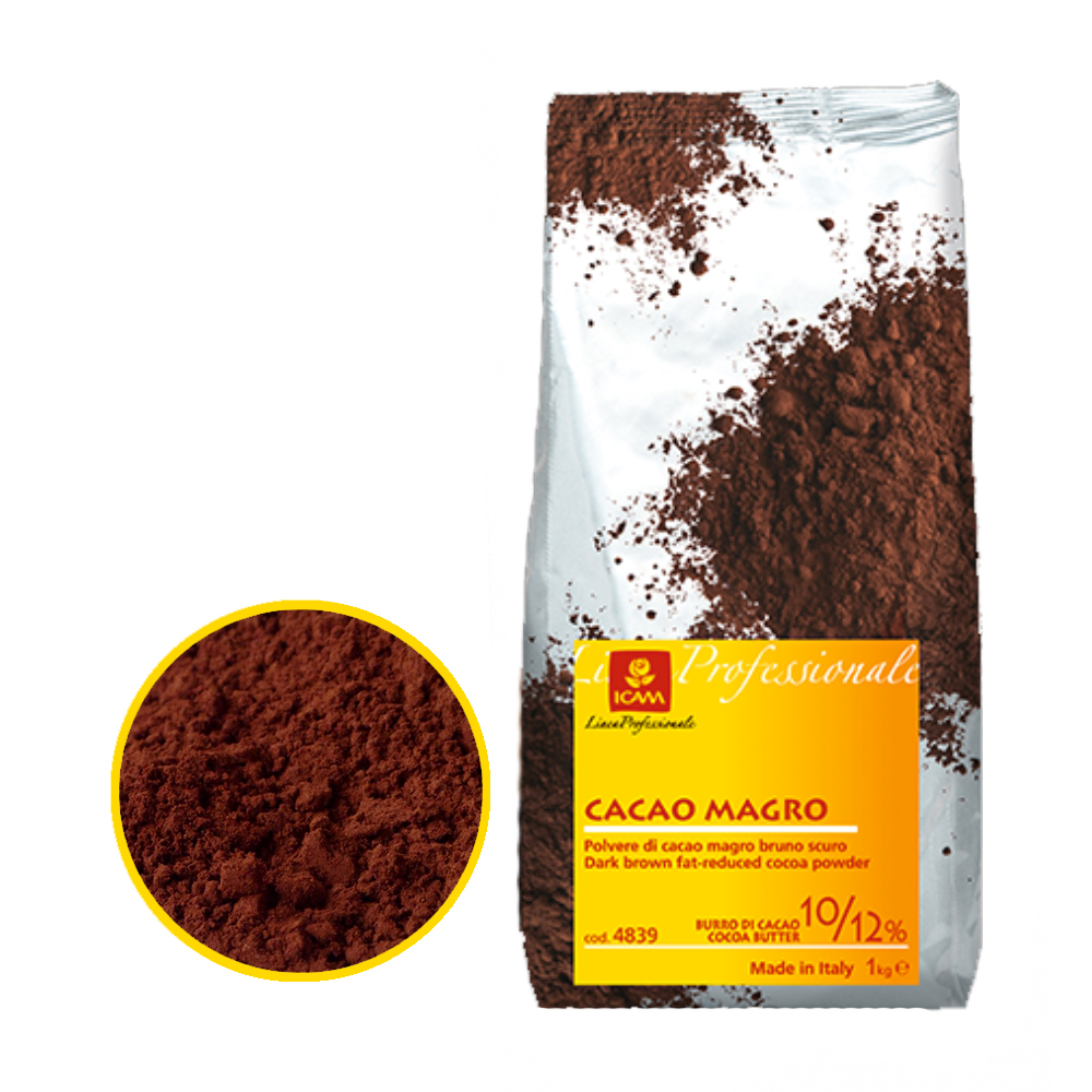 Какао-порошок обезжиренный алкализованный "ICAM" 10/12% (ИКАМ) 200г.