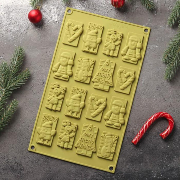 Форма для шоколада «Рождество», 30×17 см, 16 ячеек