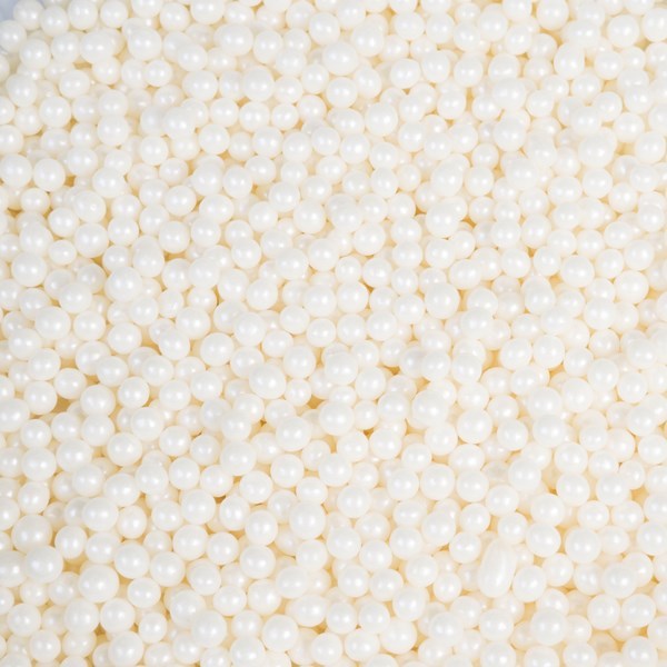 Драже рисовое в глазури Белый жемчуг, 3мм (МЕЛКИЕ), 50г. (МАЛЫШ)