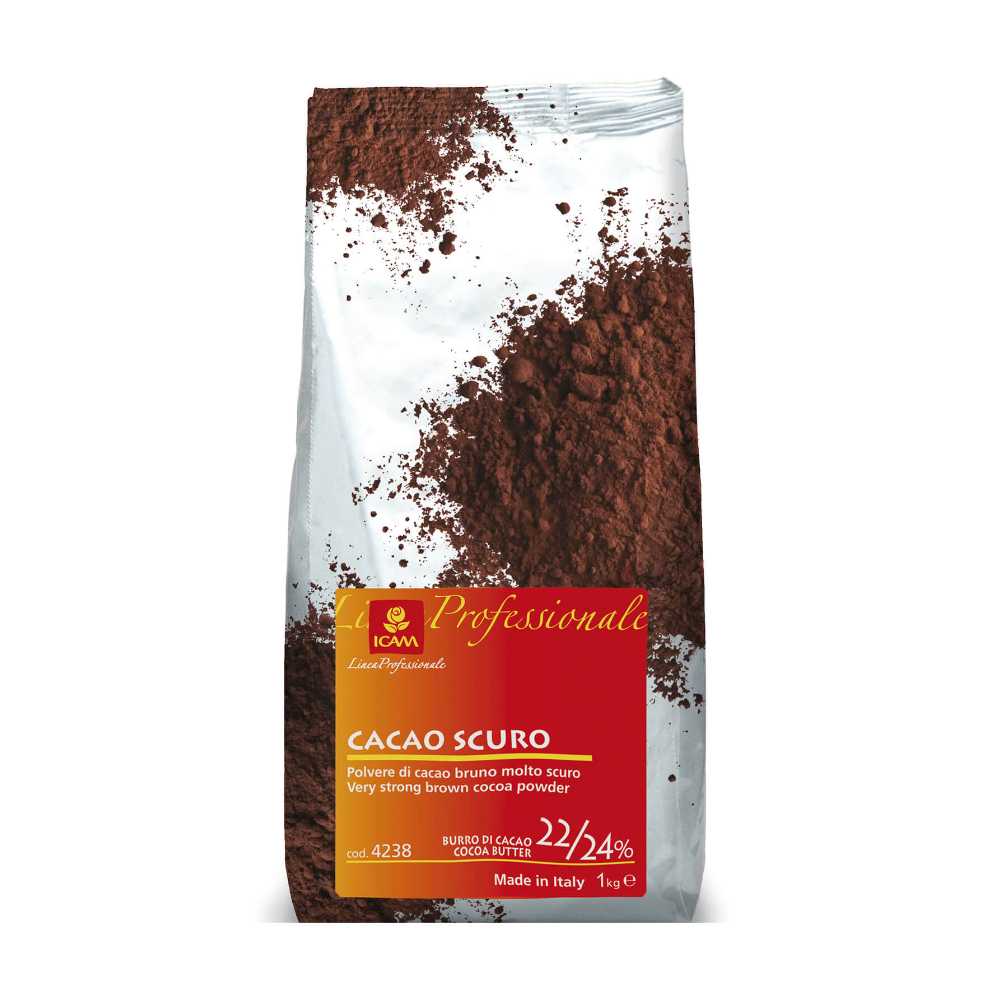 Какао-порошок алкализованный "ICAM" 22/24% (ИКАМ) 1 кг (ПАЧКА).