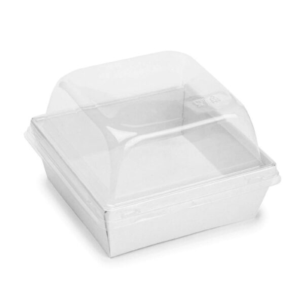 Коробка 145*145*95 мм, для бенто-торта (белая) (2ч)