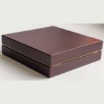 Коробка на 9 конфет ЛЮКС (шоколад/золото), 160*160*45 мм