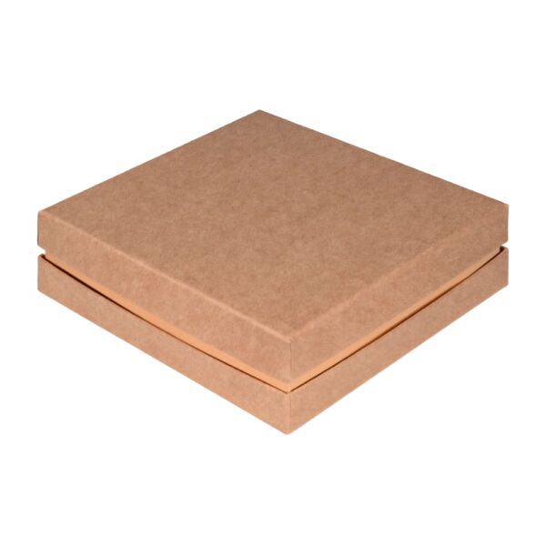 Коробка на 9 конфет ЛЮКС без окна (крафт/золото), 160*160*45 мм