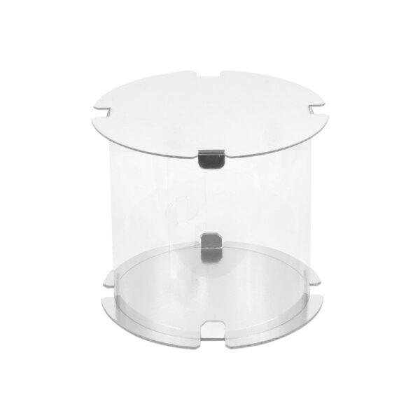 Коробка ТУБУС d160мм h160мм для торта прозрачная (белая)