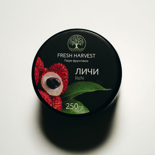 Пюре Личи "Fresh Harvest" 250г (круглая банка,  Фреш Харвест)