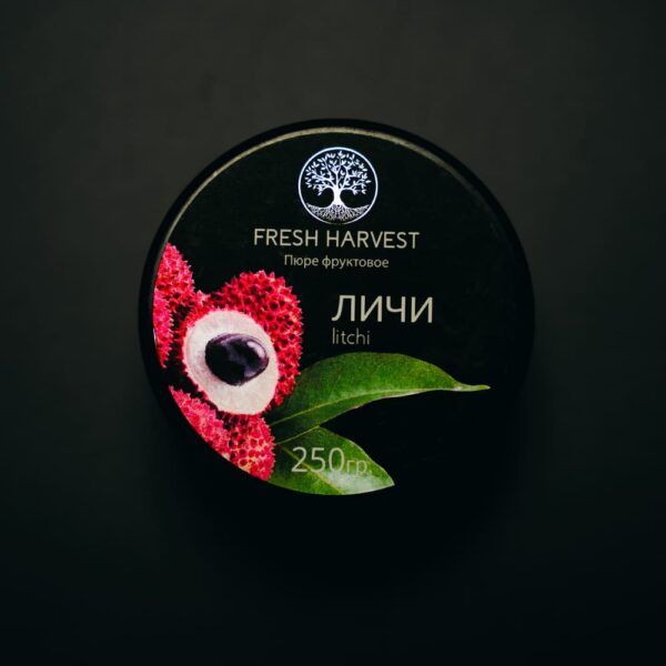 Пюре Личи "Fresh Harvest" 250г (круглая банка,  Фреш Харвест)