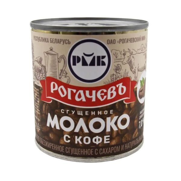 Молоко сгущеное с КОФЕ "Рогачев" 7%, 380г