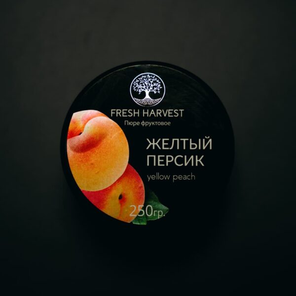 Пюре Персик желтый "Fresh Harvest" 250г (круглая банка, Фреш Харвест)