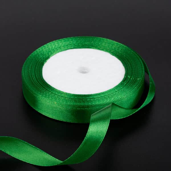Лента атласная ЗЕЛЕНАЯ, 20 мм × 25 м